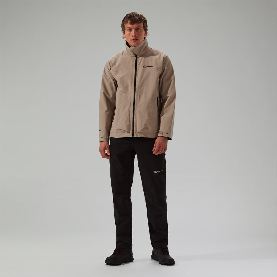 männer woodwalk wasserdichte jacke - grau berghaus