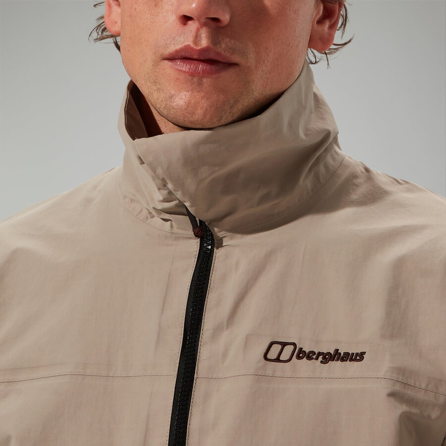 männer woodwalk wasserdichte jacke - grau berghaus