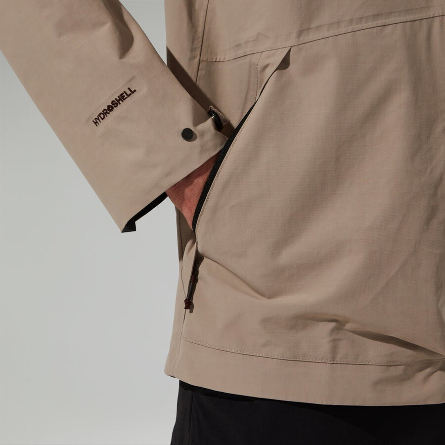 männer woodwalk wasserdichte jacke - grau berghaus