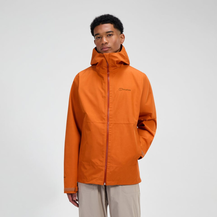 männer bramblfell interactive gore-tex wasserdichte jacke - orange berghaus