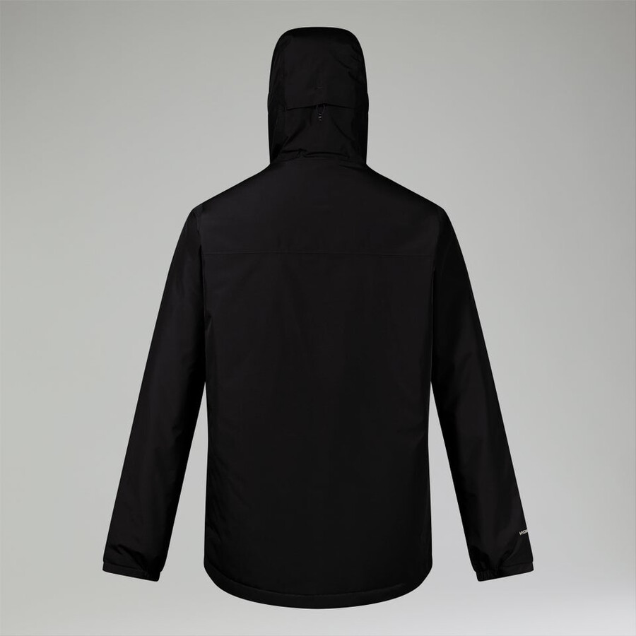 men s deluge pro 3.0 isolierte wasserdichte jacke - schwarz berghaus