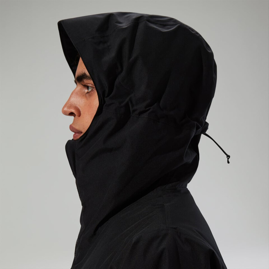 men s deluge pro 3.0 isolierte wasserdichte jacke - schwarz berghaus