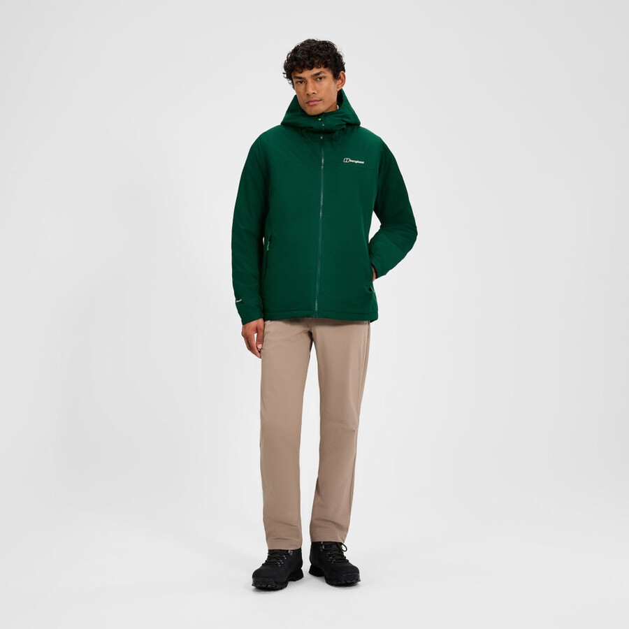 men s deluge pro 3.0 isolierte jacke - grün berghaus