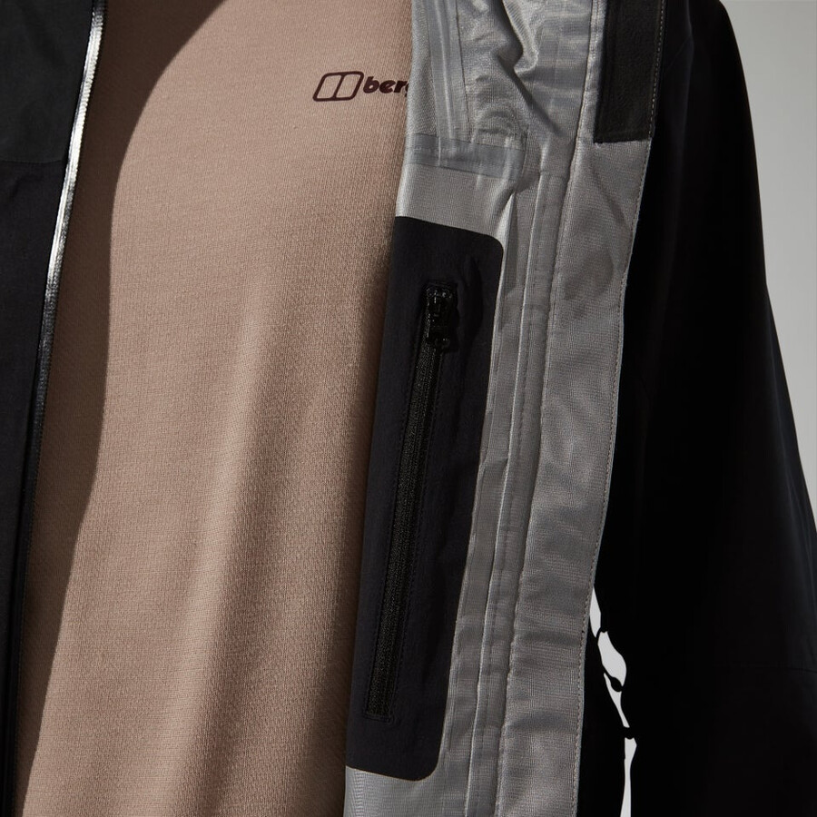 männer s ridge-seeker gore-tex wasserdichte jacke - schwarz berghaus