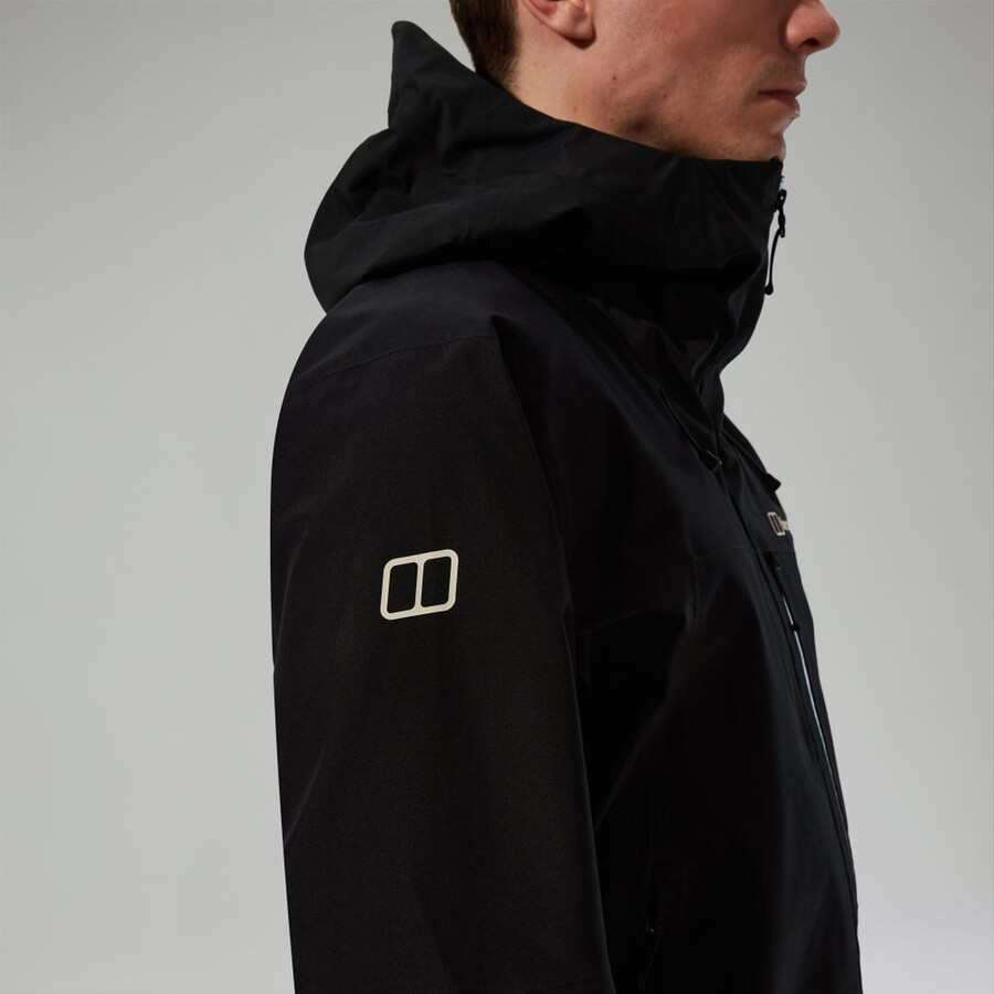 männer s ridge-seeker gore-tex wasserdichte jacke - schwarz berghaus