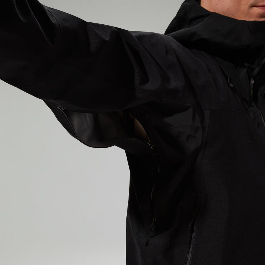 männer s ridge-seeker gore-tex wasserdichte jacke - schwarz berghaus