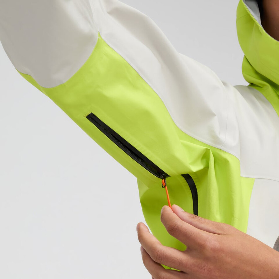 männer s ridge-seeker gore-tex wasserdichte jacke - graugelb berghaus