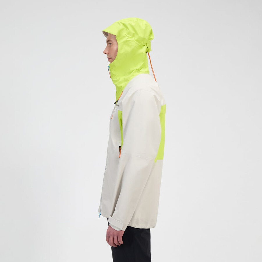 männer s ridge-seeker gore-tex wasserdichte jacke - graugelb berghaus