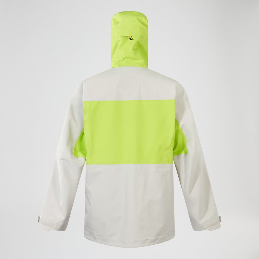 männer s ridge-seeker gore-tex wasserdichte jacke - graugelb berghaus