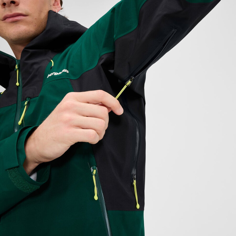 männer s ridge-seeker wasserdichte jacke - grünschwarz berghaus