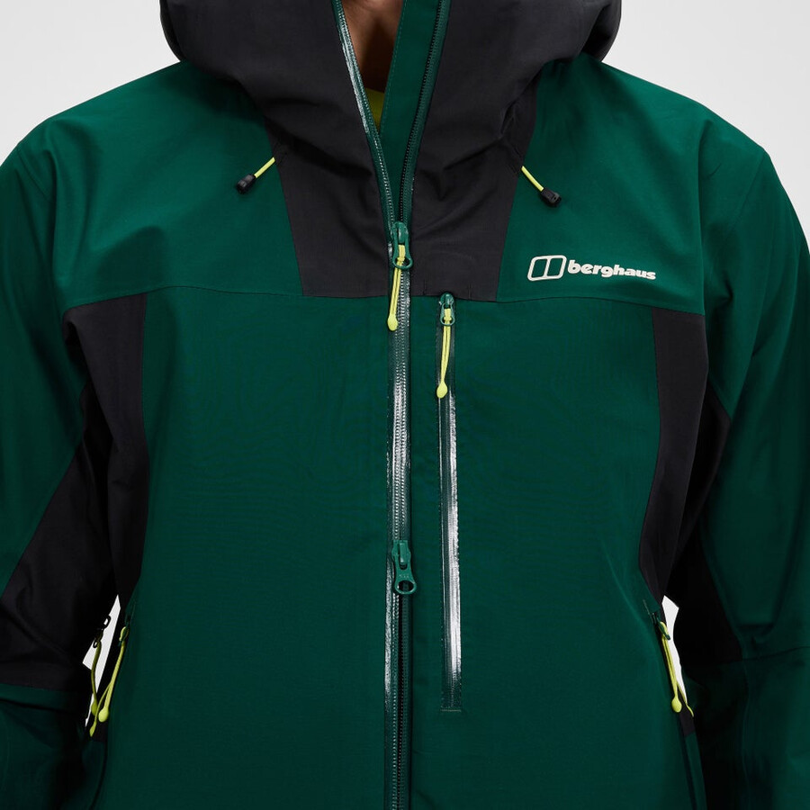männer s ridge-seeker wasserdichte jacke - grünschwarz berghaus