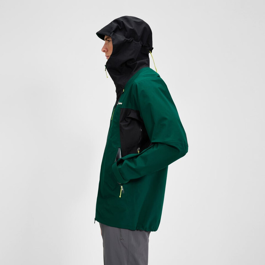 männer s ridge-seeker wasserdichte jacke - grünschwarz berghaus