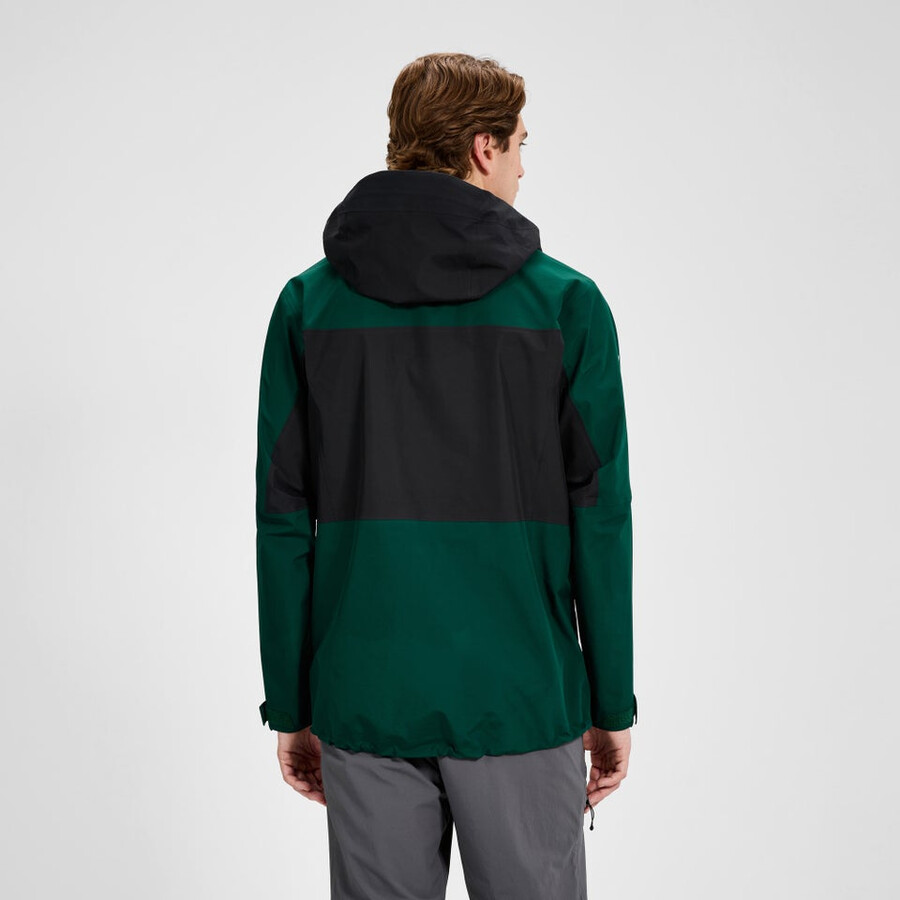männer s ridge-seeker wasserdichte jacke - grünschwarz berghaus