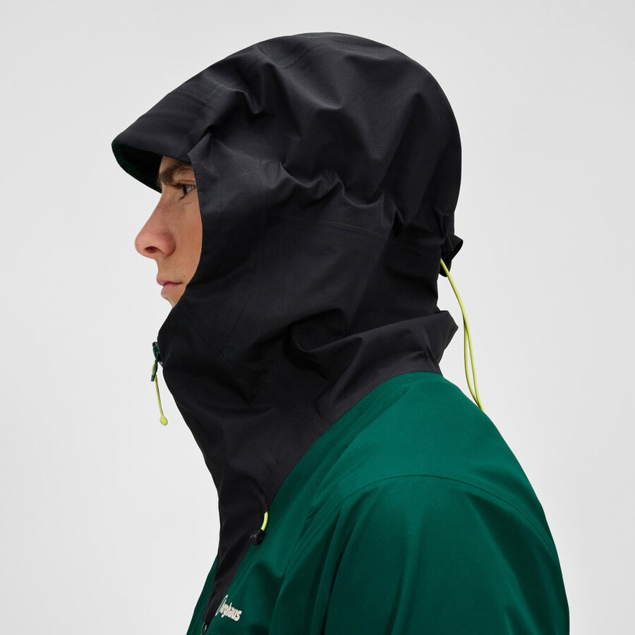 männer s ridge-seeker wasserdichte jacke - grünschwarz berghaus