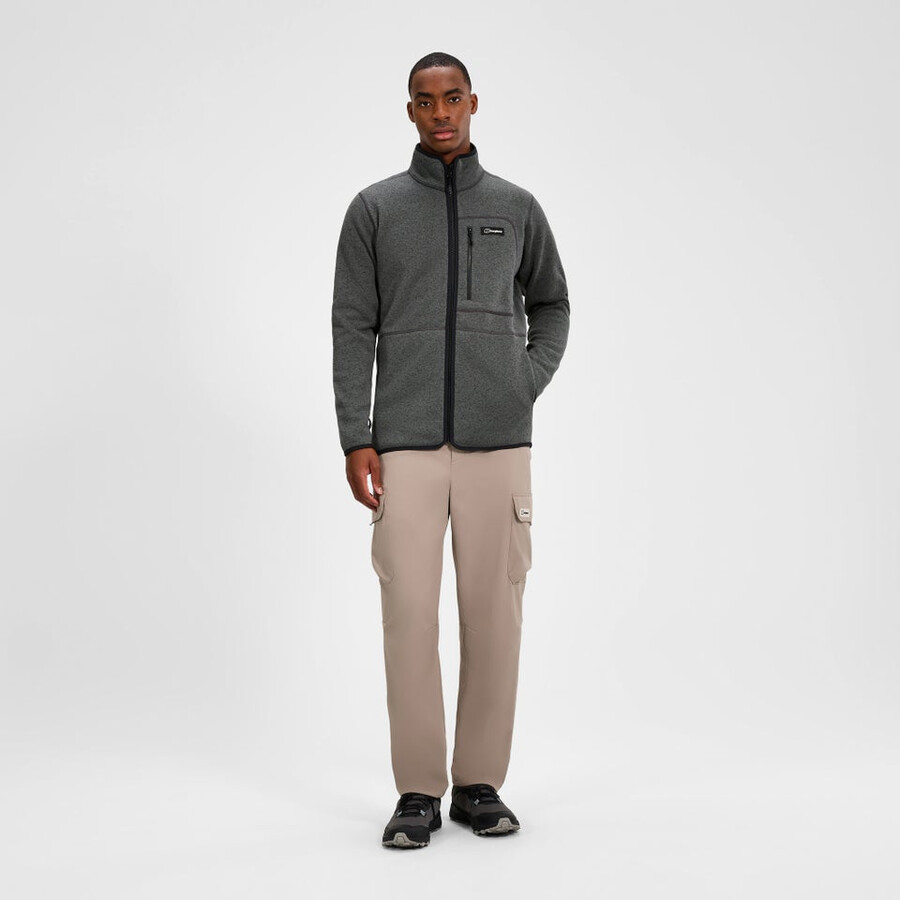 männer asterby interaktive jacke - schwarzgrau berghaus