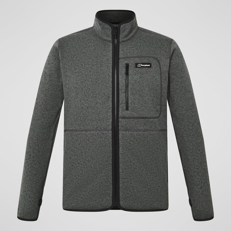 männer asterby interaktive jacke - schwarzgrau berghaus