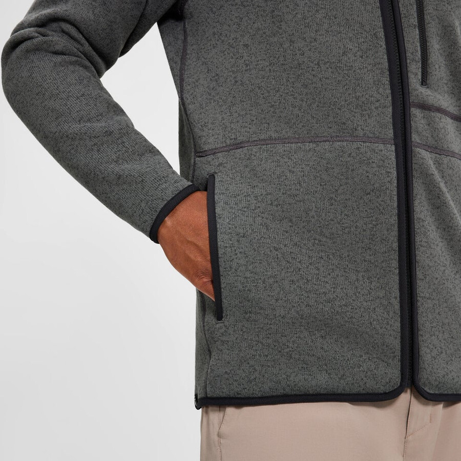 männer asterby interaktive jacke - schwarzgrau berghaus