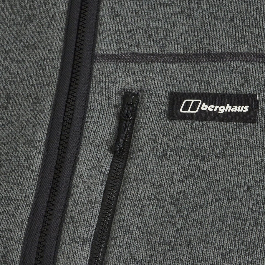 männer asterby interaktive jacke - schwarzgrau berghaus