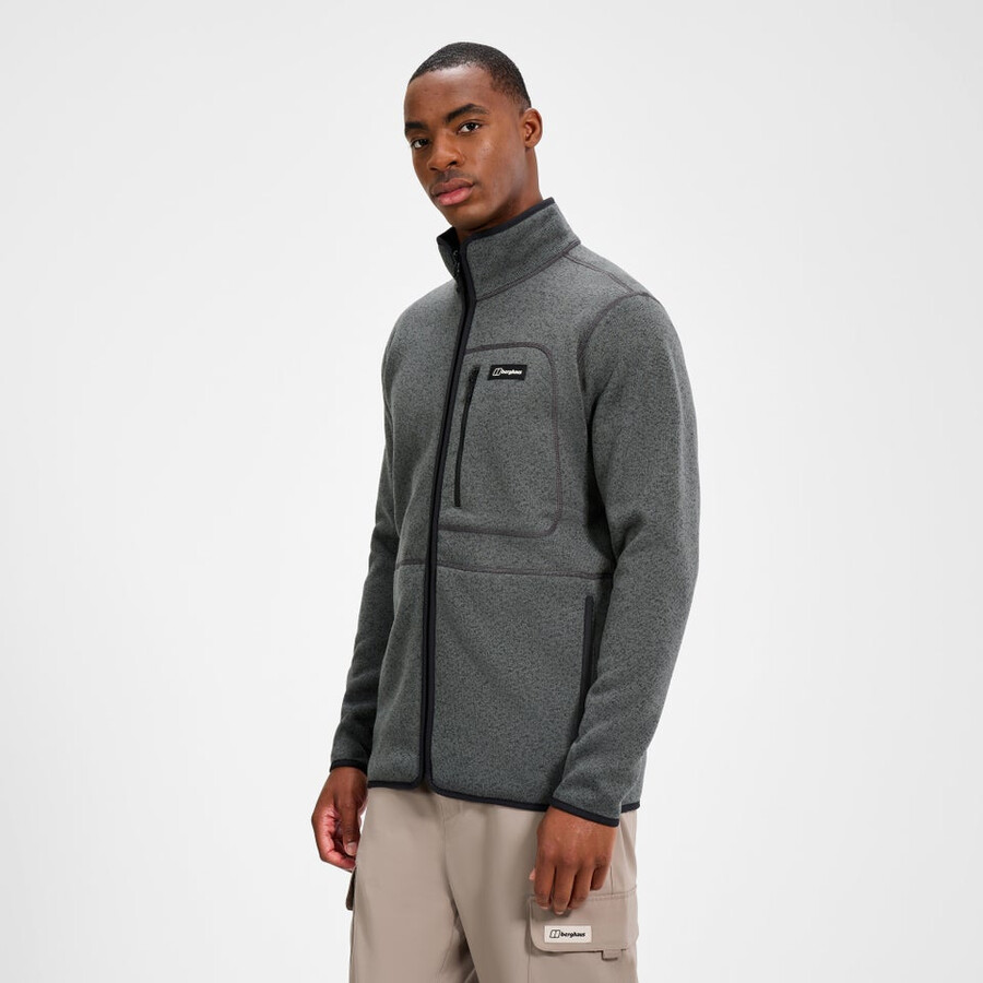 männer asterby interaktive jacke - schwarzgrau berghaus