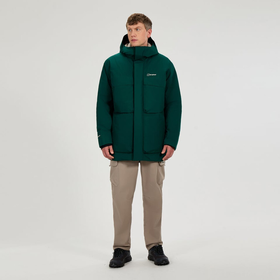 männer fernly gore-tex-down-parka - grün berghaus