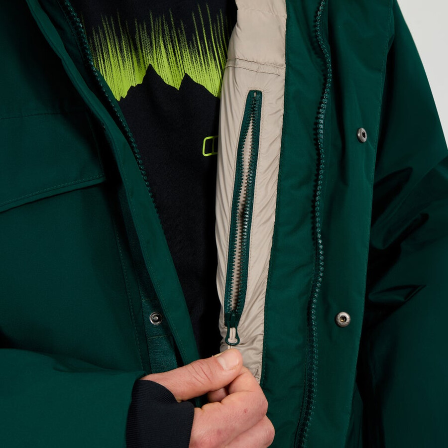 männer fernly gore-tex-down-parka - grün berghaus
