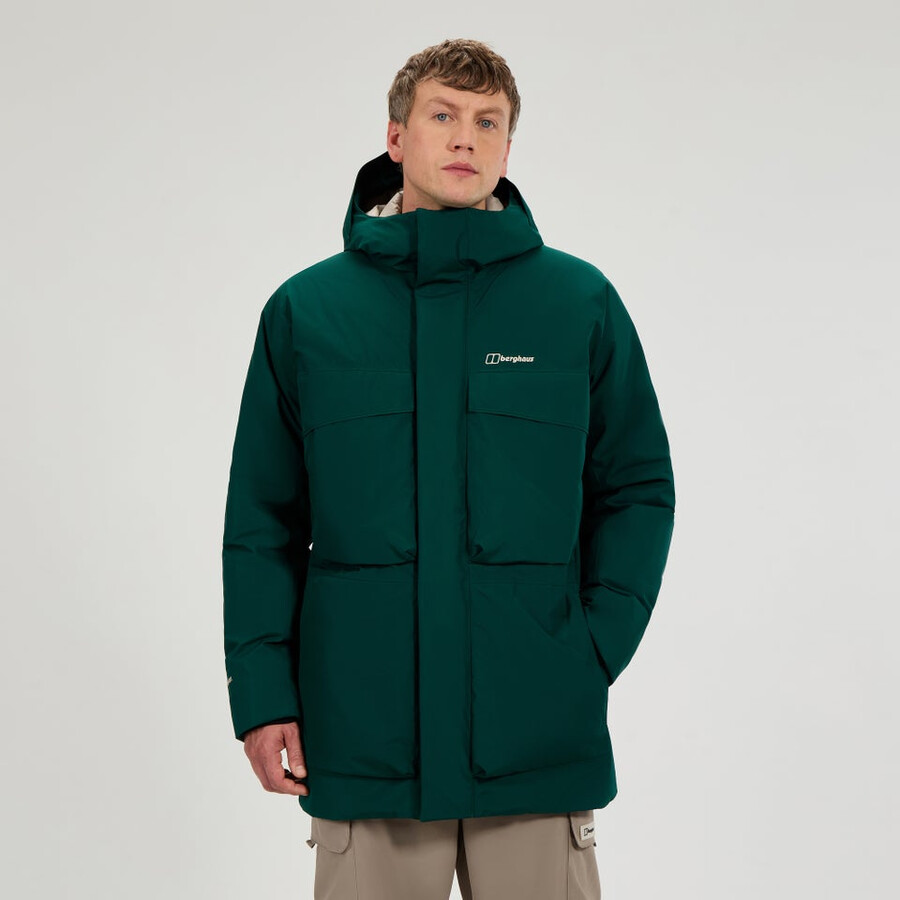männer fernly gore-tex-down-parka - grün berghaus