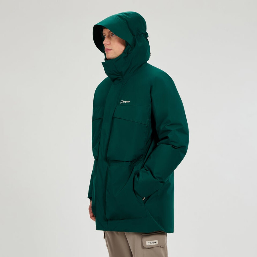männer fernly gore-tex-down-parka - grün berghaus