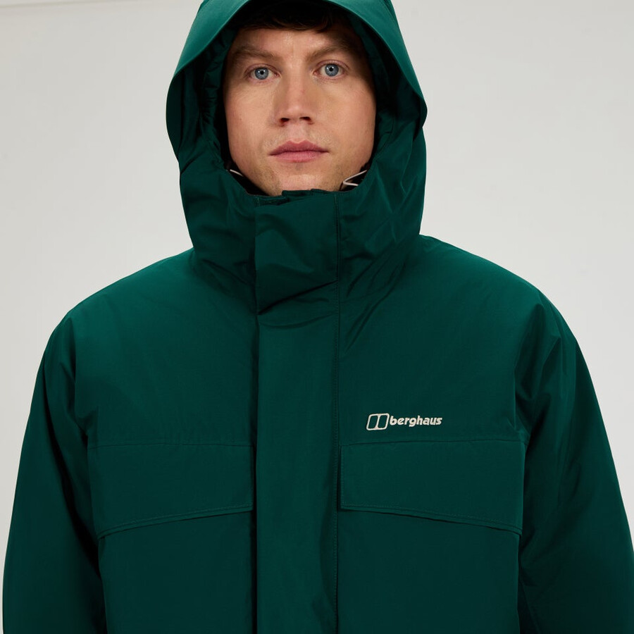 männer fernly gore-tex-down-parka - grün berghaus