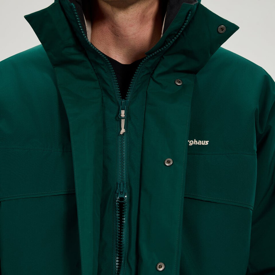 männer fernly gore-tex-down-parka - grün berghaus
