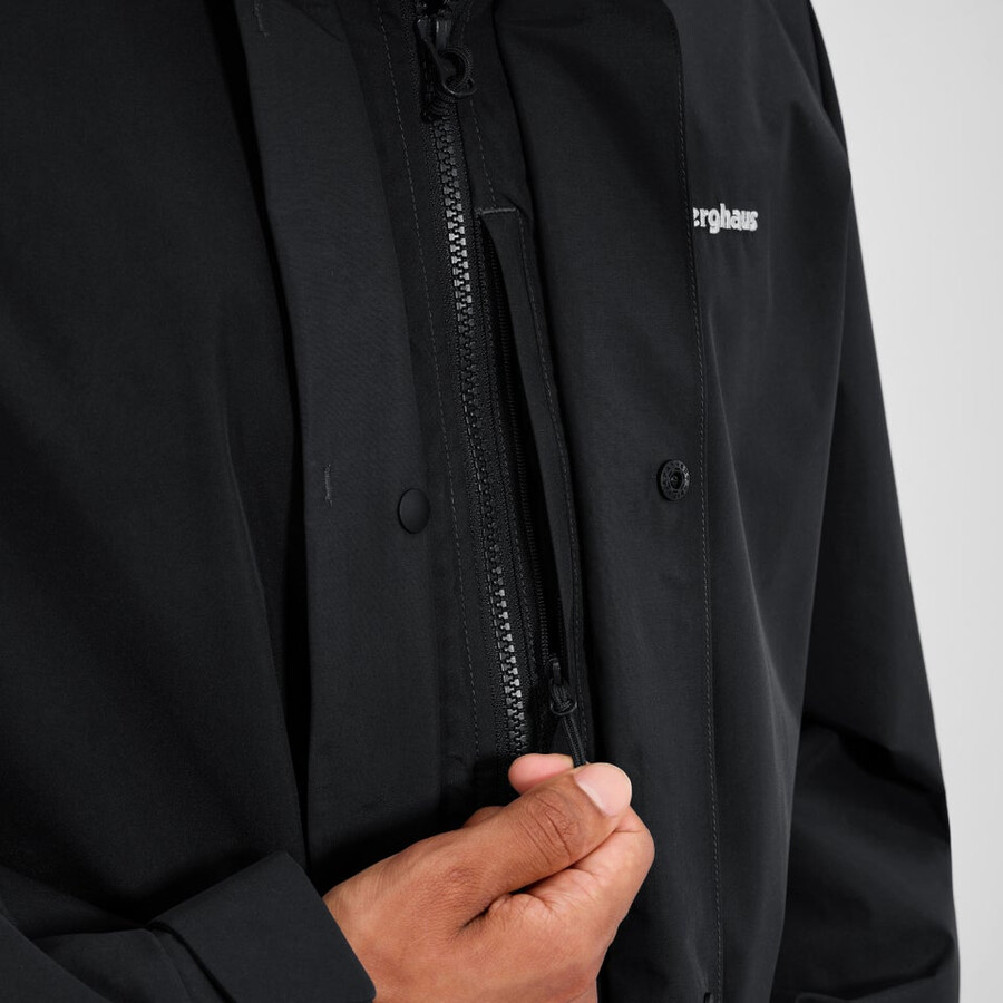 männer gesims 2.0 interaktive jacke - schwarz berghaus