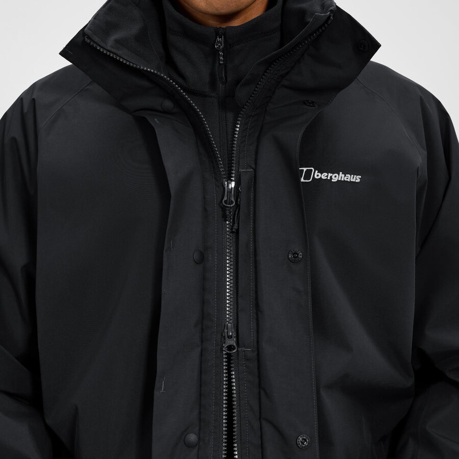männer gesims 2.0 interaktive jacke - schwarz berghaus