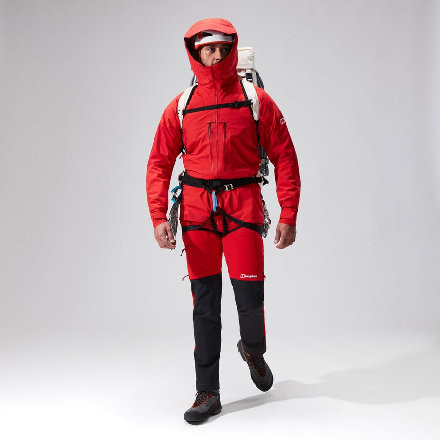 men s mtn guide alpine pro gore-tex jacke - rot berghaus