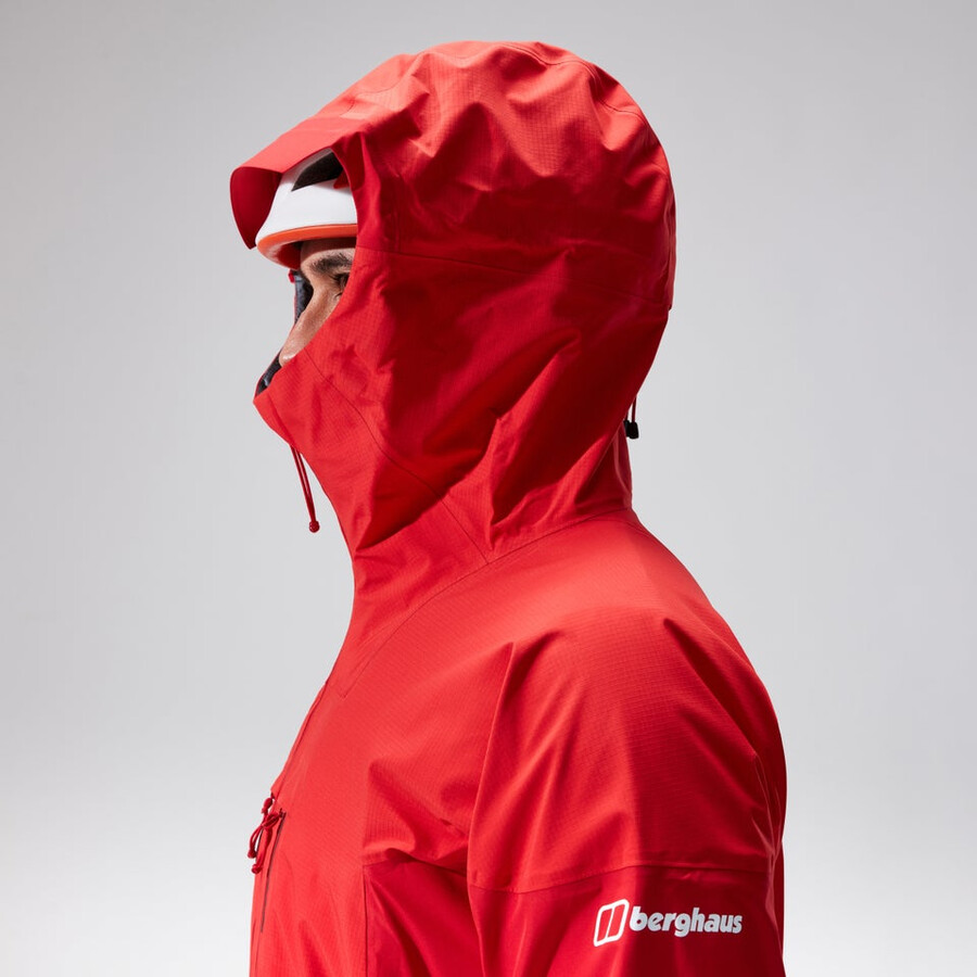 men s mtn guide alpine pro gore-tex jacke - rot berghaus