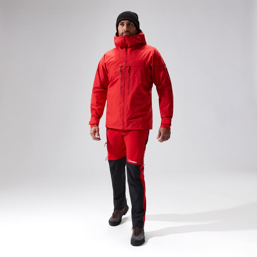 men s mtn guide alpine pro gore-tex jacke - rot berghaus