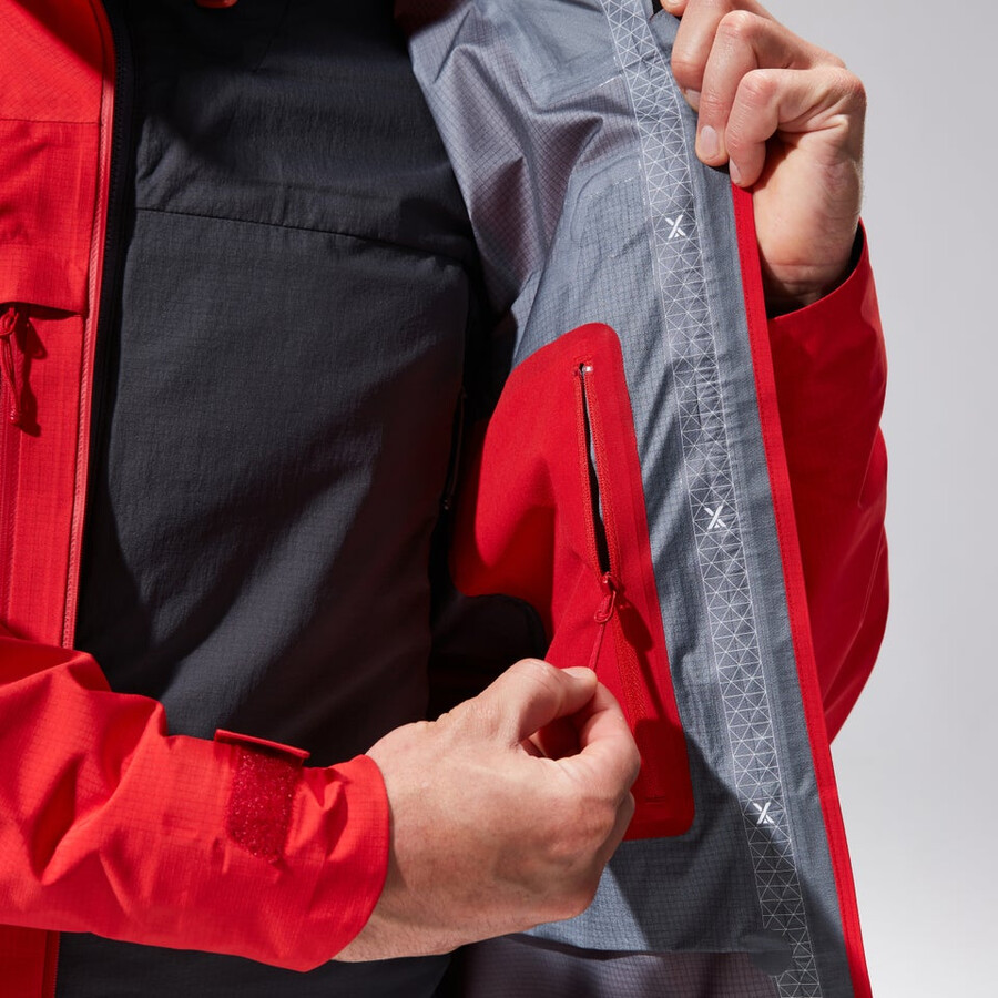 men s mtn guide alpine pro gore-tex jacke - rot berghaus