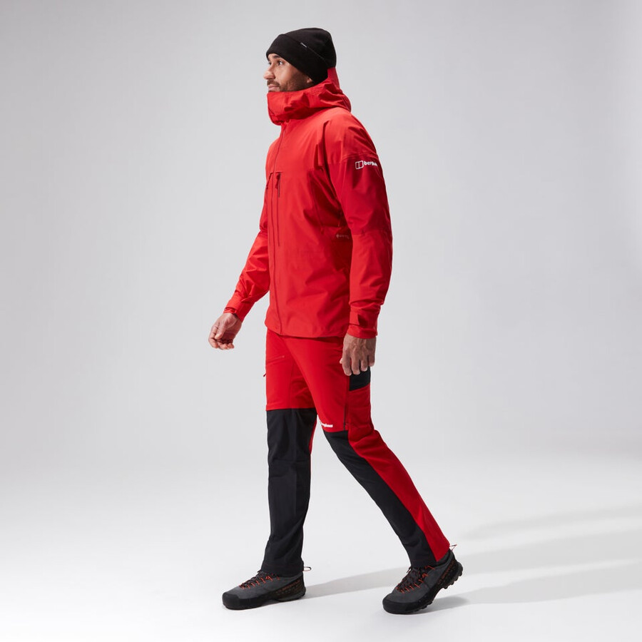 men s mtn guide alpine pro gore-tex jacke - rot berghaus