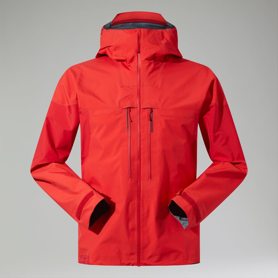 men s mtn guide alpine pro gore-tex jacke - rot berghaus