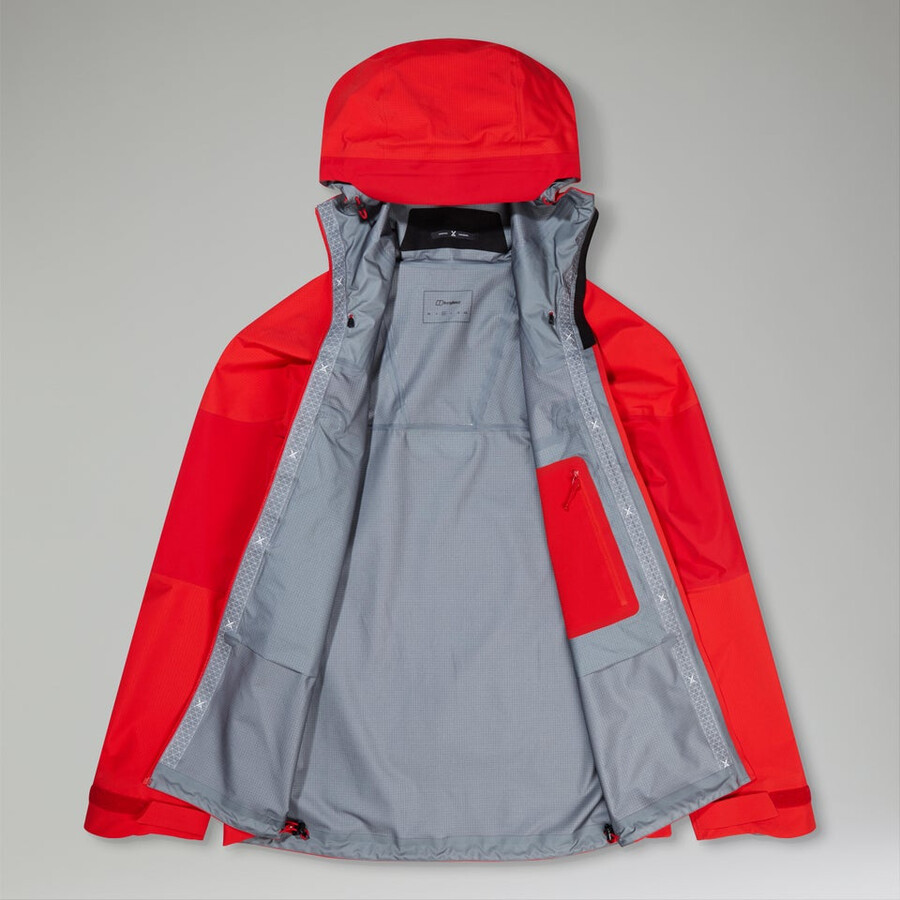 men s mtn guide alpine pro gore-tex jacke - rot berghaus