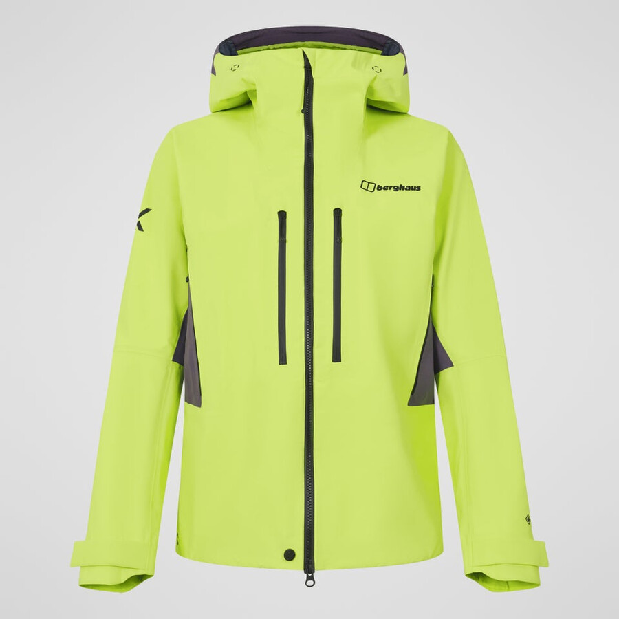 men s extrem vanguard gore-tex jacke - gelblila berghaus