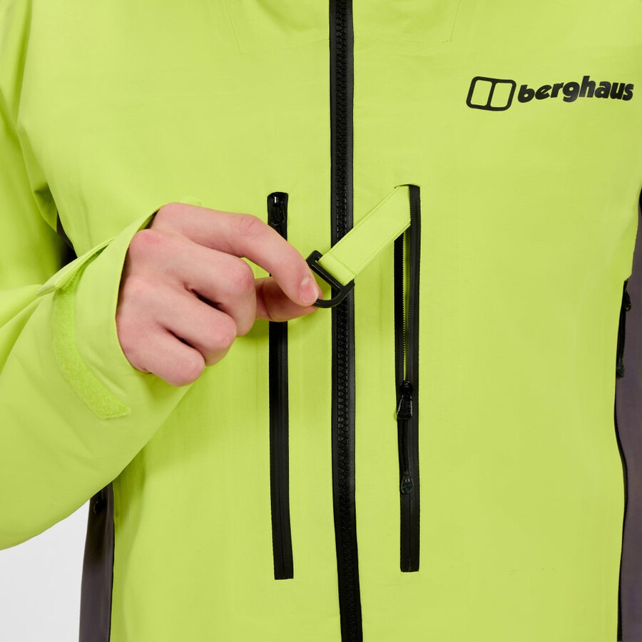 men s extrem vanguard gore-tex jacke - gelblila berghaus