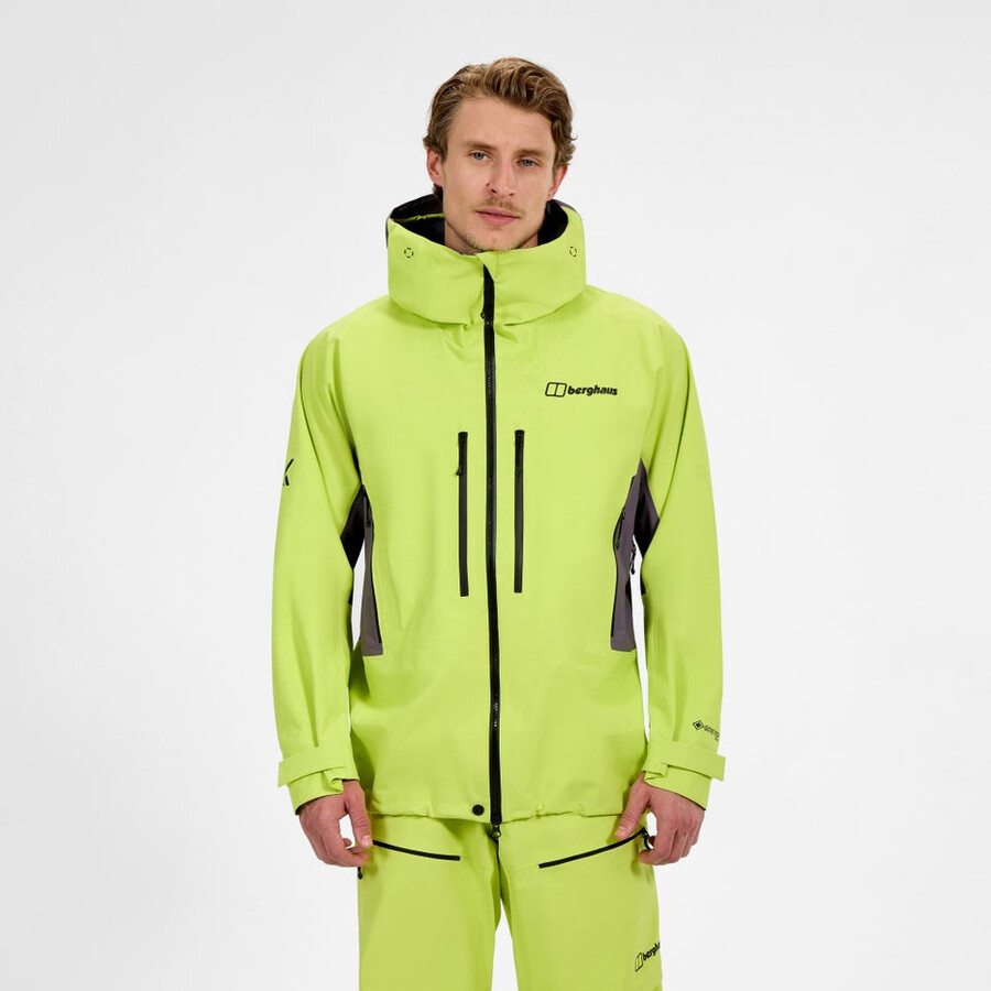 men s extrem vanguard gore-tex jacke - gelblila berghaus