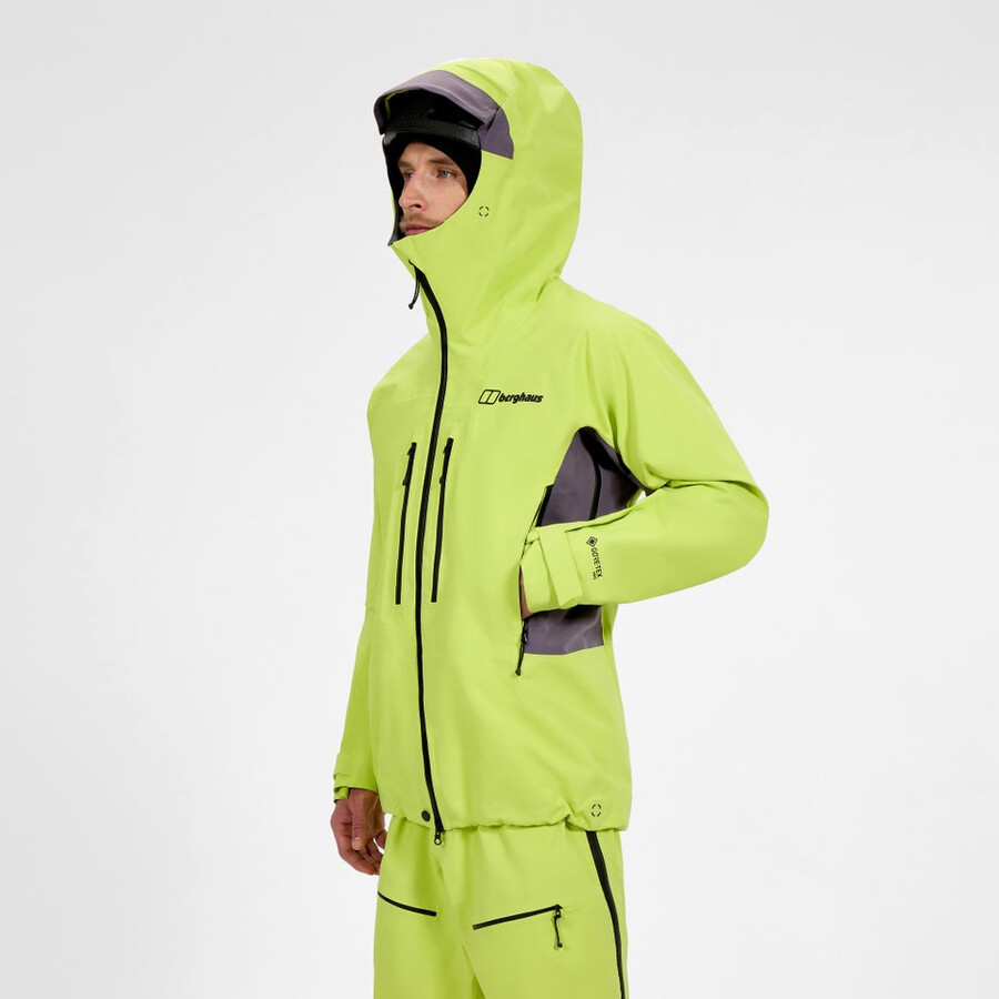 men s extrem vanguard gore-tex jacke - gelblila berghaus