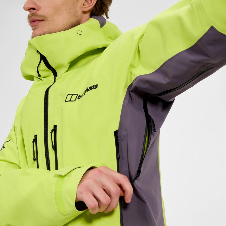men s extrem vanguard gore-tex jacke - gelblila berghaus