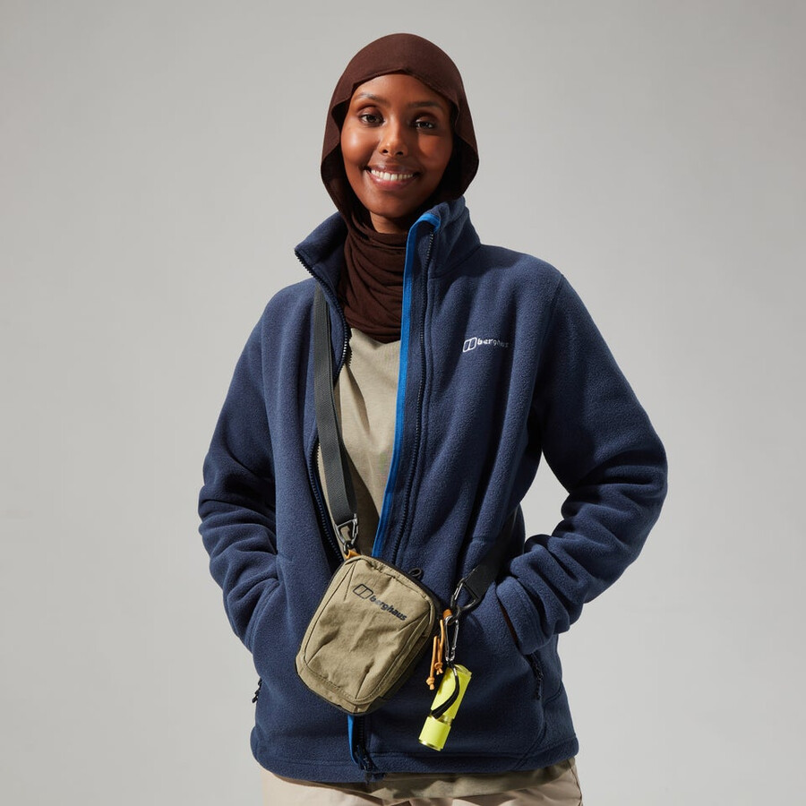 damen prism polartec interactive jacke - dark blue berghaus