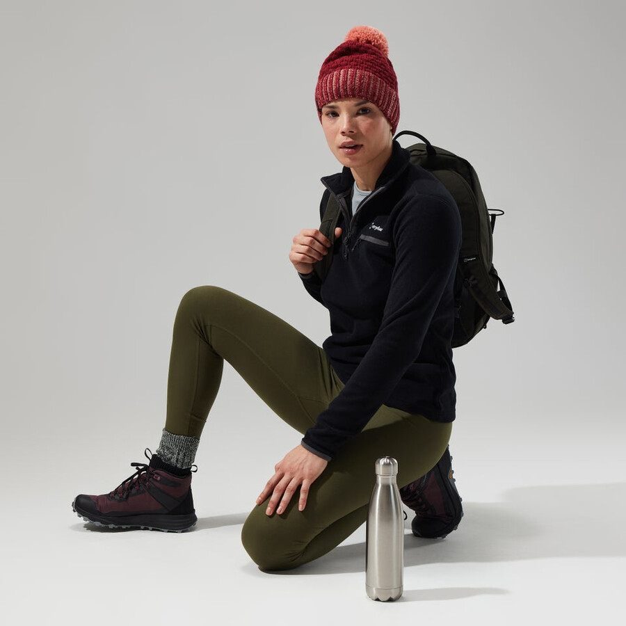 damen prism 2.0 micro half zip - blackblack die berghaus