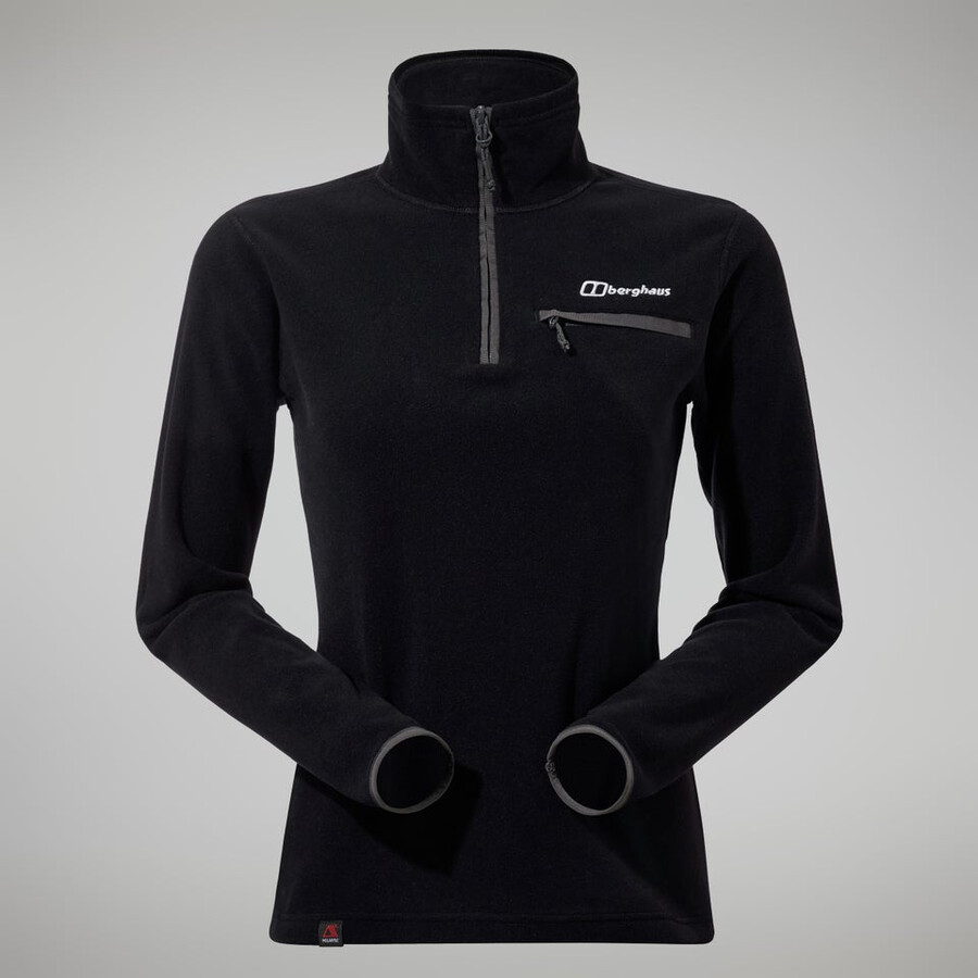 damen prism 2.0 micro half zip - blackblack die berghaus