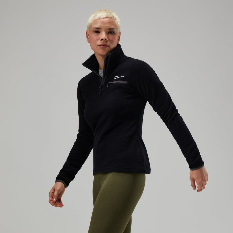 damen prism 2.0 micro half zip - blackblack die berghaus
