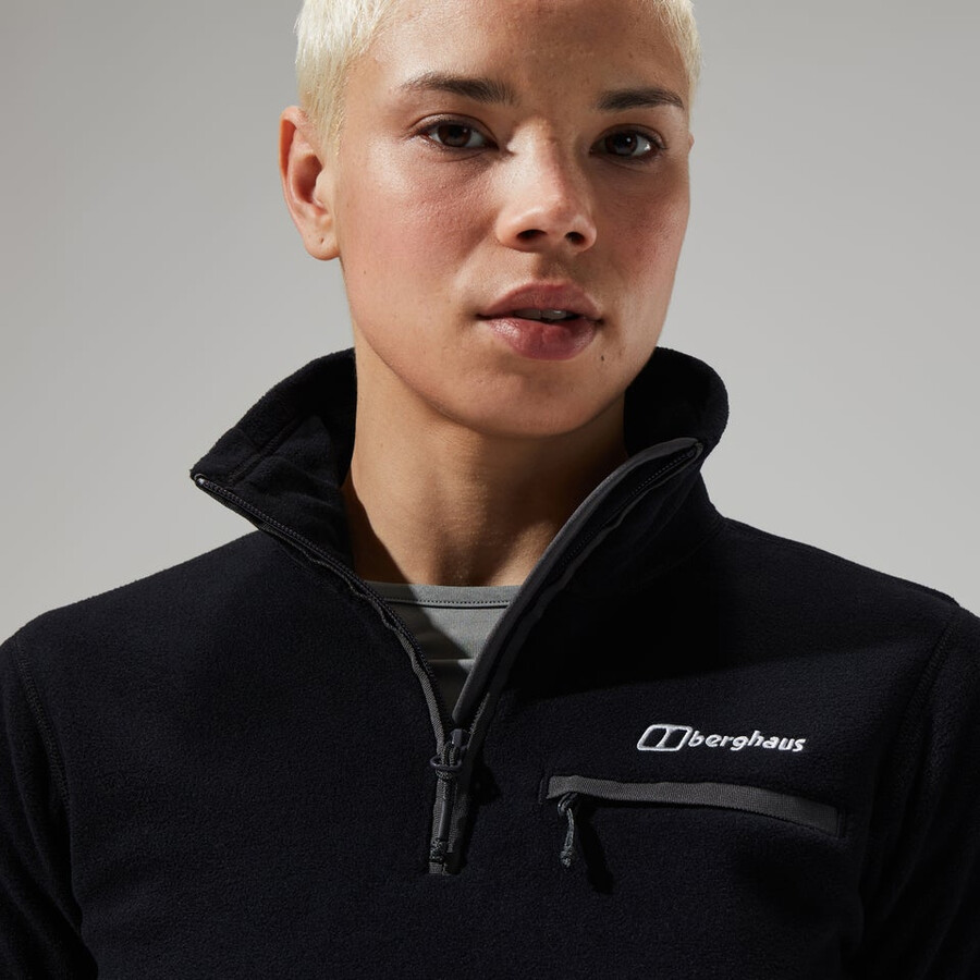 damen prism 2.0 micro half zip - blackblack die berghaus
