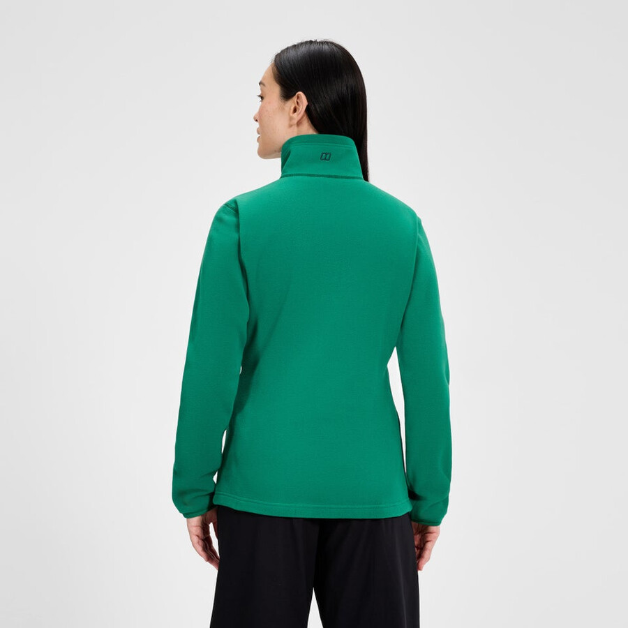 damen prism 2.0 micro polartec half zip fleece - grün berghaus
