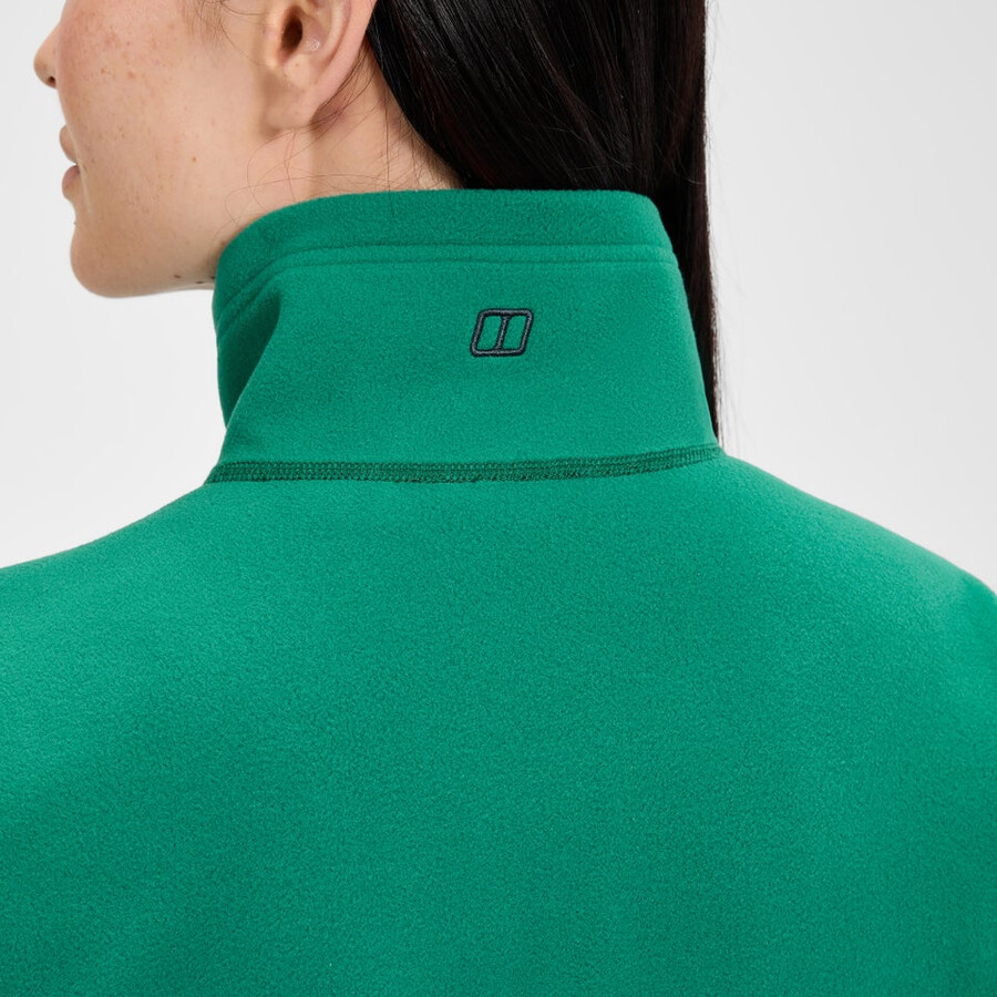 damen prism 2.0 micro polartec half zip fleece - grün berghaus